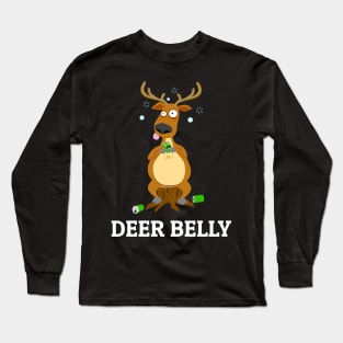 Funny Deer Belly, Beer Design Long Sleeve T-Shirt